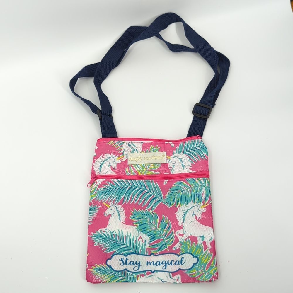 Simply Southern Stay Magical Pink Unicorn Bag with Adjustable Strap